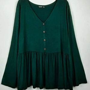 Green tiered top from Shein, size 1XL
